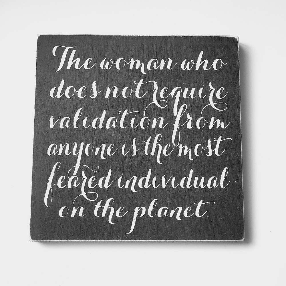 Inspirational Black and White Wall Plaque - Empowerment Quote